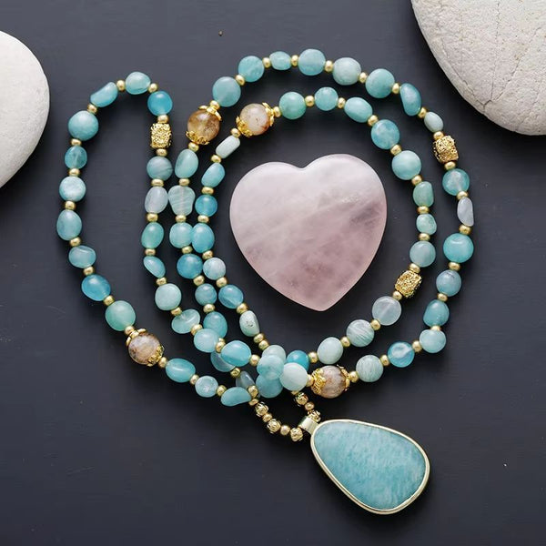 Collier et Pendentif en Amazonite