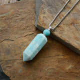 Collier Bouteille de Parfum en Amazonite